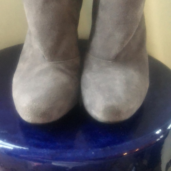 Leather boots heels stiletto almond toe platform dress bootie Victoria secret - Picture 9 of 14